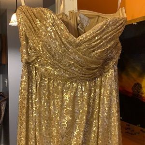 Gold Sparkly Party Dress